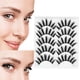 thumbnail image 5 of 10 pares de pestañas postizas de imitación 6D, pestañas postizas suaves, pestañas largas y gruesas de maquillaje para mujeresGL704, 5 of 8