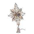 thumbnail image 2 of Kurt Adler 15.5-Inch 30-Light Fairy Light Silver Star Treetop, 2 of 4