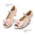 thumbnail image 4 of BURUDANI Girls’ Princess Dress Shoes with Bow & Flower, Low Heel Flats for Weddings, Parties, Little/Big Kids, 4 of 5