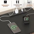 thumbnail image 4 of Zocalo Cómoda 8 Cajones Con Perchero Mueble Para Ropa Con Led Y Usb, Negro, 4 of 8