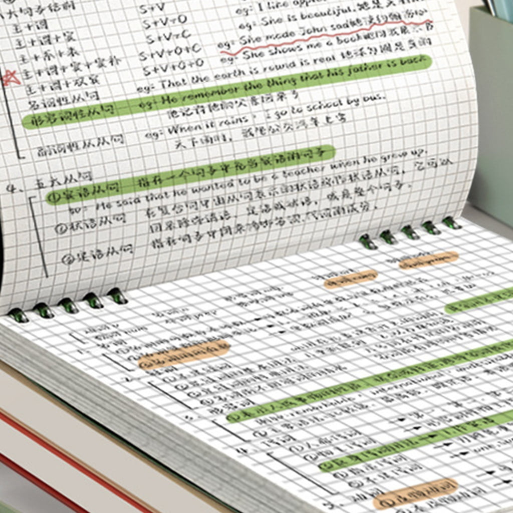 Grid Notebook Loose Leaf Journal Writing Pad Diary Notebook Writing Notebook