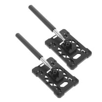 Tineasur Compact Design Telescopic Rod Card Holder Black Plastic 2Pcs