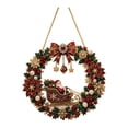thumbnail image 3 of Clearance! Santa Sleigh Wreath Diamond Art Hanging Kit for Adults, DIY Red Bow Suncatcher Craft, Special Shaped Rhinestone Window Pendant, Home Christmas Decor, 3 of 9