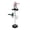 Black, variant on Hair Dryer Stand, Adjustable Height Hands-Free Blow Dryer Holder with 360° Rotation, Hair Styling Appliances with Tray for Hair Straightener