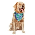 thumbnail image 4 of Dog Bandanas, Blue Abstract floral Adjustable Dog Scarf Triangle Bib Handkerchief Accessories for Small Medium Large Dogs, Cats, Pets, 4 of 6