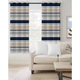 thumbnail image 4 of Minimalist Stripes Blackout Curtains for Bedroom Living Room, Navy Blue Khaki Grey Horizontal Stripe Modern 96 In Long Thermal Insulated Room Darkening Drapes Grommet Window Treatments, 52 x 96 In, 4 of 9