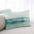 thumbnail image 2 of Teal Green Coastal Throw Pillow Cover 20 x 36 Inch Decorative Pillow Cover Summer Beach Nautical Ocean Lumbar Pillowcase Seasonal Rectangle Cushion Case for Couch Sofa Bed Living Room, 2 of 7