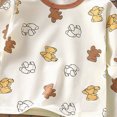 thumbnail image 4 of TOWED22 Toddler Baby Girl Clothes Outfits Long Sleeve Crewneck Sweatshirt and Joggers Pants 2 Piece Set Fall Winter(Beige,5-6 Y), 4 of 6
