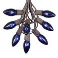 thumbnail image 1 of Novelty Lights 25 Foot C9 Twinkle Outdoor Patio Christmas String Light Set, Blue, Brown Wire, 25 Bulbs, 1 of 5