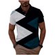 thumbnail image 2 of Ceisia Men's Summer Casual Geometric Color Block Mesh Short Sleeve Lapel Shirt Multicolor M Gifts, 2 of 7