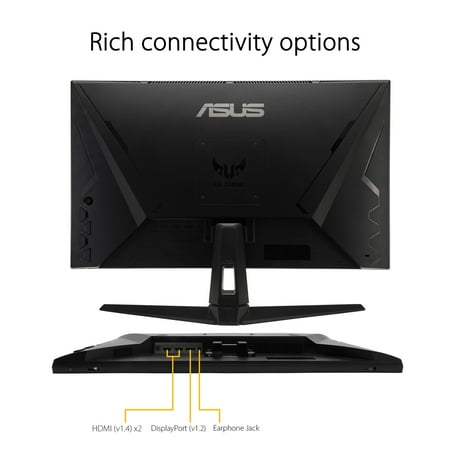 ASUS - TUF Gaming 27" IPS FHD 1080P 165Hz 1ms FreeSync Premium Gaming Monitor (2 x HDMI, DisplayPort) - Black