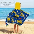 thumbnail image 4 of Engineering vehicle Hooded Beach Towel for Kids, Cute Space Man Bath Towel with Hood, Boy Microfiber Super Absorbent Soft Poncho Bathrobe for Swim Pool, 4 of 4