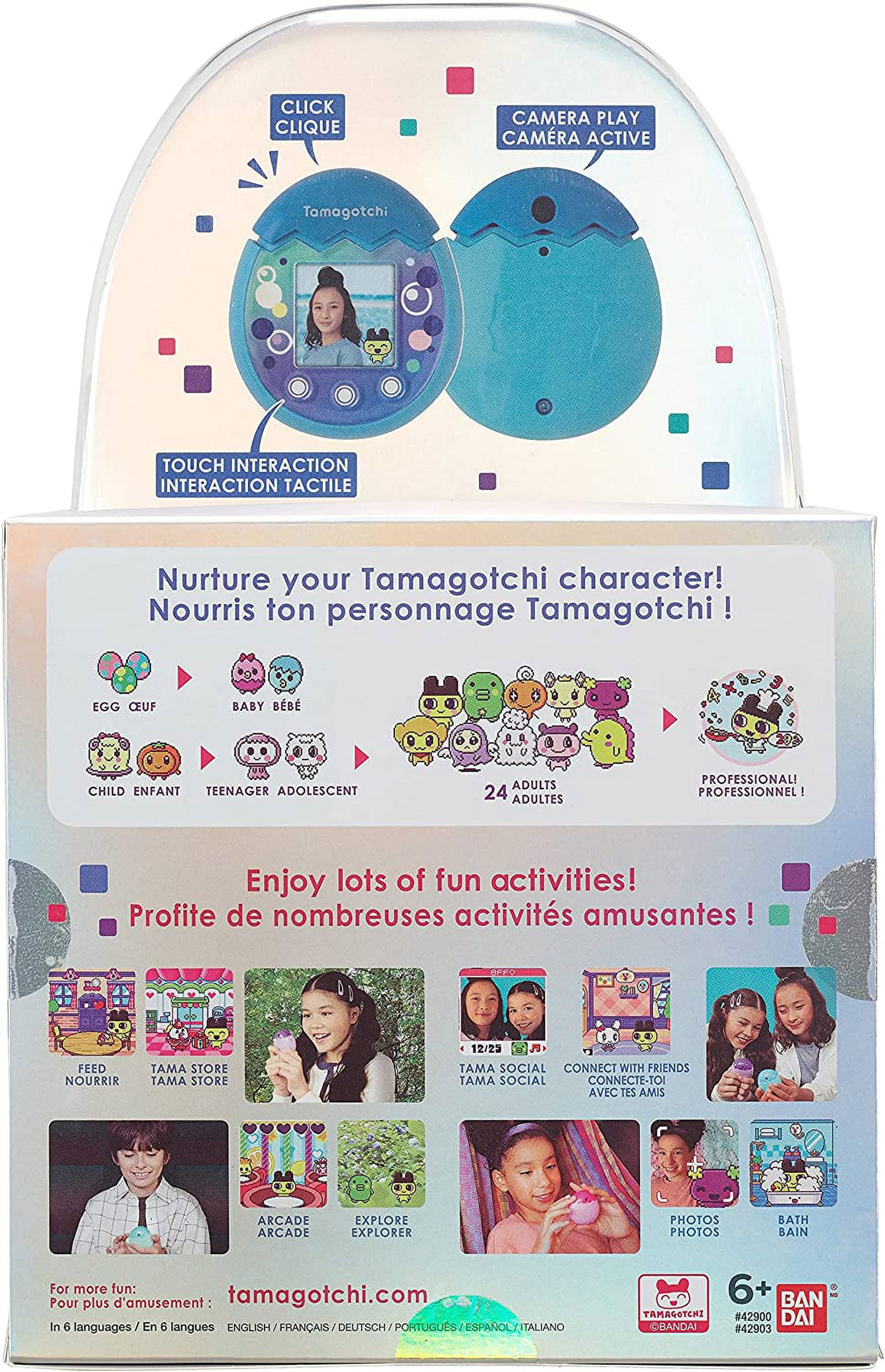 Tamagotchi Pix, Ocean Blue Interactive Virtual Pet, Camera