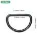 thumbnail image 3 of Uxcell 10-Pack Hebillas en D, 1-1/2 Pulgadas Hebillas Metálicas en D No Soldadas para Bolsos/Delantales/Cinturones/Collares para Mascotas, Hardware de Anillo en D Semicircular [Negro], 3 of 7
