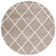 thumbnail image 4 of SAFAVIEH Hudson Jackson Trellis Shag Area Rug, Beige/Ivory, 7' x 7' Square, 4 of 9