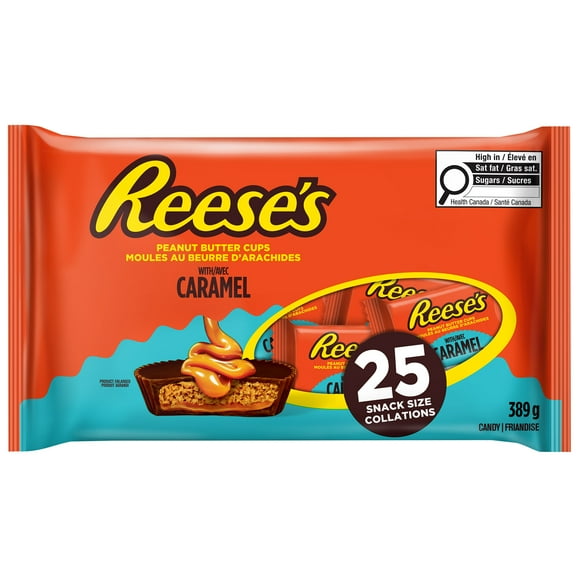 25ct Reese's Peanut Butter Cups with Caramel Snack Size 389g, 24pk, 25ct Reese's PBC with Caramel