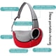 thumbnail image 2 of Bolsa de transporte para mascotas de tela Oxford, cremallera ajustable portátil, forro Flexible transpirable, bolsos de hombro de viaje Hábitats y jaulas para animales pequeños Rosa Roja Grande Greeniant  PT004329-11, 2 of 6