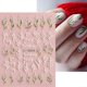 thumbnail image 4 of Flower Nail Art Stickers 5D Nail Stickers Acrylic Embossed Engraved Nail Decals Nail Art Supplies Pink White Floral Leaf Cherry Blossom Adhesive Slide, 4 of 5
