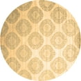 thumbnail image 1 of Ahgly Company Indoor Round Abstract Brown Contemporary Area Rugs, 6' Round, 1 of 4