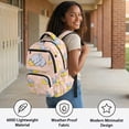 thumbnail image 4 of Pzuqiu Cute Sleeping Elephant Print 17 Inch Kids Backpack Large Capacity School Bag with Side Pockets Breathable Padded Backpack for Girls Ages 6-12 Lightweight Travel Daypack, 4 of 7