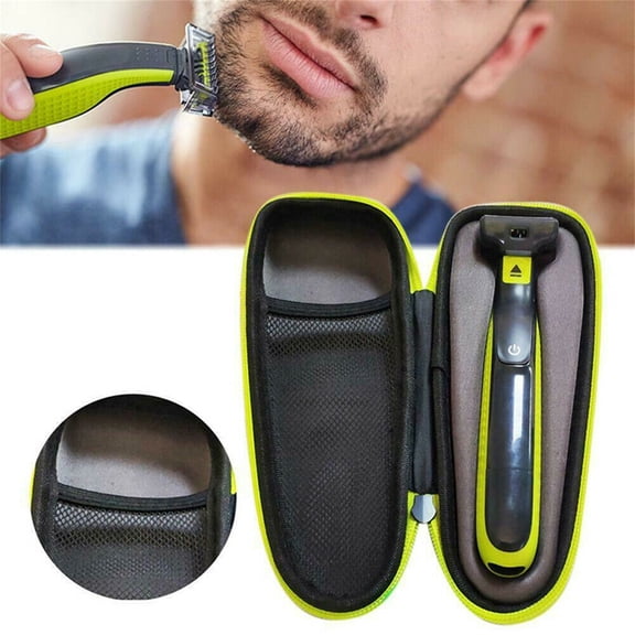 Travel Organizer, Men's Shaver Carrying, 8X2 in, Mesh Zipper Pouch Bags, Durable Gear Holding, international Vacations, Lime Green Black, 1 Pc
