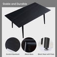 thumbnail image 3 of Dining Table, Dining Chairs Set of 4, Modern Kitchen Tables Top with Slate Stone, Metal Base & Legs for Table (GREY), 3 of 6