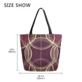 thumbnail image 5 of FORMRS Womens Canvas Tote Bag with Zipper Inner Pocket Shoulder Handbag, Gold Abstract Pattern, 5 of 7