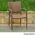 thumbnail image 2 of International Caravan  Barcelona Resin Wicker/Aluminum Outdoor Dining Chairs (Set of 6), 2 of 5