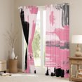 thumbnail image 3 of Castle Fairy Abstract Oil Painting Black Out Curtains for Female Men,Vintage Aesthetic Curtains Pack of 2 (42x63 Each),Black Pink Bedroom Curtains,Breathable Home Decor, 3 of 6