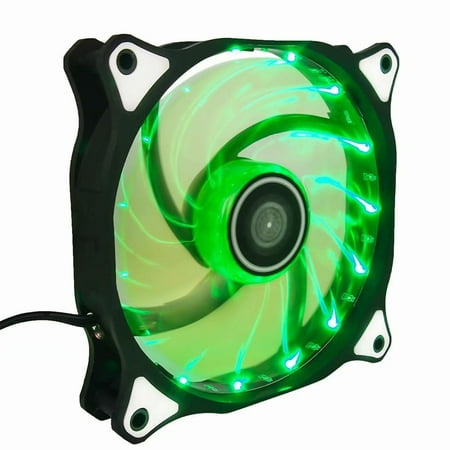 15 LED Light Quite 120mm DC 12V 4 Pin PC Computer Case Cooling Cool Fan