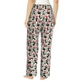 thumbnail image 3 of Goofa Christmas Cat Printed Soft Pajama Pants for Women, Wide Leg Comfy Casual Lounge Yoga Pants-Large, 3 of 9