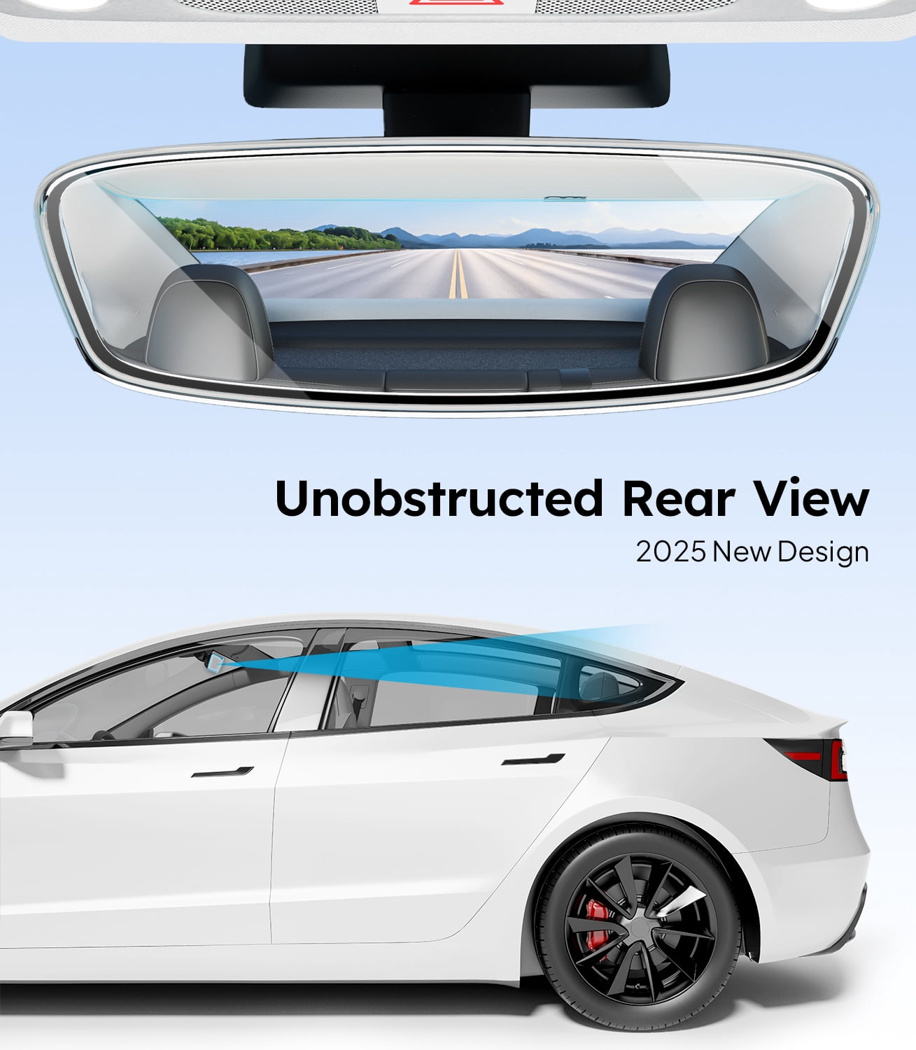 Wigoo Sunshade Roof for Tesla Model 3 2020~2026 [Never Sag, Nano Ice-Crystal Coatings] 3-Gen Heat Insulation Glass Roof Sun Shade, Accessories for Model 3 Highland,Gray