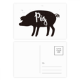 thumbnail image 1 of Cerdo blanco y negro animal Set cumpleaños gracias tarjeta postal correo lado 20pcs, 1 of 3