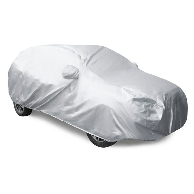 Unique Bargains Housse de Voiture Ton Argent 190T Toutes Saisons Anti-Rayures Pluie Neige Résistante à la Chaleur