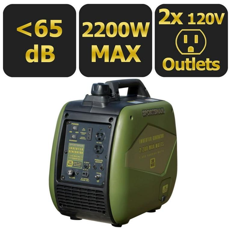 Sportsman 2200-Watt Gasoline Powered Recoil Start Portable Digital Inverter Generator with Parallel Capability - Not CARB Approved Sportsman 2200-Watt Gasoline Powered Recoil Start Portable Digital Inverter Generator with Parallel Capability - Not CARB Approved