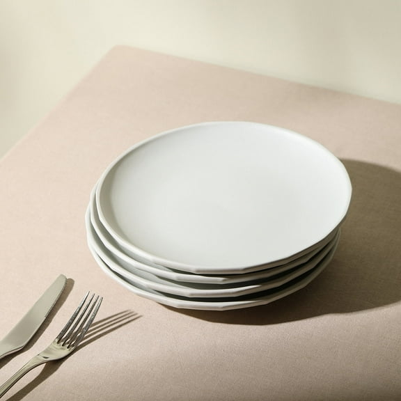 Stone Lain Rio 4-Piece Salad Plate Set Stoneware, Beige