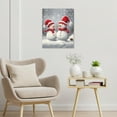 thumbnail image 4 of Winter Snowman Wall Art, Two Cute Red Snowman in Snowfield Canvas Wall Art, Christmas Snowflake Framed Wall Art for Living Room Bathroom Bedroom Kitchen Ready to Hang, 12X16 Inches, 4 of 7