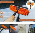 thumbnail image 5 of 20+ Feet Reach 2 in 1 Rotatable Window Washing Squeegee & Duster with 3-14 ft Extension Pole, Natubeau Window Cleaning Tool & Window Washer Squeegee for Home Indoor Outdoor Window Washing, Orange, 5 of 10