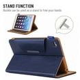 thumbnail image 4 of Dteck Folio Case For iPad mini 5 / iPad mini 4 / iPad mini 3 / iPad mini 2 / iPad mini, Matte Premium Leather Multifunction Wallet Case Magnetic Closure Auto Wake Sleep, Blue, 4 of 5