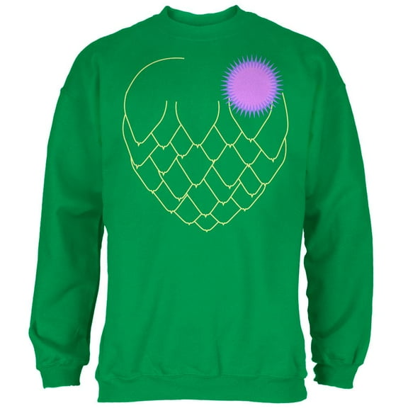 Halloween Vegetable Artichoke Costume Mens Sweatshirt Irish Green 2XL