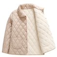 thumbnail image 4 of Women's Winter Quilted Jacket Snap Button Long Sleeve Diamond Puffer Coat Lightweight Open Front Cardigan, 4 of 7