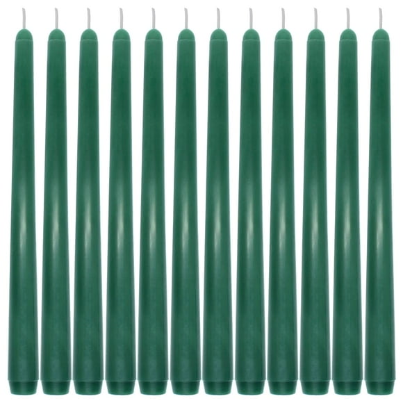 Pack de 12 Velas Cónicas Sihuida 25 cm Verde Cazador Sin Perfume