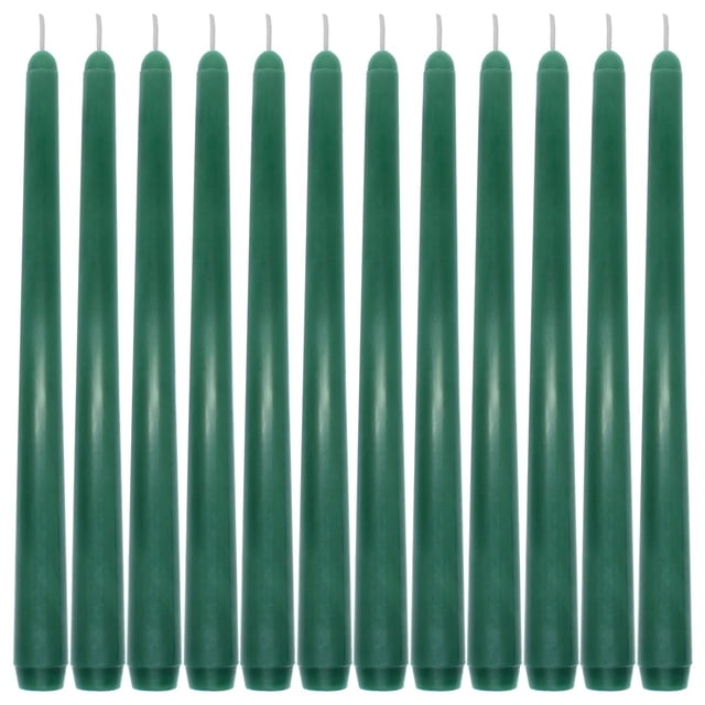 Pack de 12 Velas Cónicas Sihuida 25 cm Verde Cazador Sin Perfume