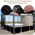 thumbnail image 4 of TOPCHANCES Clear Vinyl Curtains with Zipper Entry, Heavy Duty Waterproof PVC Clear Tarp with Grommets, Outdoor Clear Panel Curtain for Porch, Pergola, Gazebo, Patio, Enclosure (8'H x 10'W, Black), 4 of 16