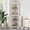 Beige, variant on CZBZ Tall Corner Cabinet with Doors, 69.4''H Beige Floor Storage Unit with Adjustable Shelf & Open Display, Space-Saving Corner Shelf for Living Room, Kitchen, Bathroom, Laundry Room