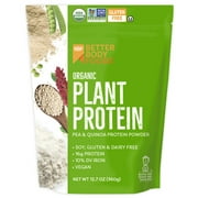 Organic Plant Protein Powder  Add Vegan Protein To Any Recipe, Packed Full Of Organic Superfoods, Contains 15g Of Vegan/Plant Protein, Produced by BetterBody Foods  12.7 oz
