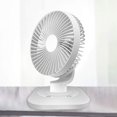 thumbnail image 3 of Mini ventilador de escritorio silencioso recargable por Usb, ventilador de mesa oscilante de 3 velocidades ajustables, ventiladores de refrigeración de rotación 160 para el hogar,, 3 of 5