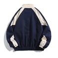 thumbnail image 5 of Men Varsity Jacket Zipper Color Block Windbreaker Long Sleeve Streetwear Coat Vintage Letter Print Oversized, 5 of 7