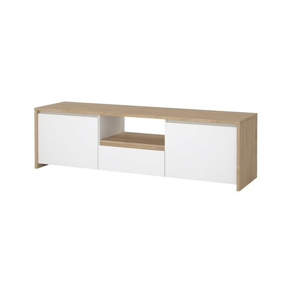 Tvilum Next TV-unit with 2 Doors, 1 Drawer, Jackson Hickory/White High Gloss
