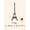 Unframed, variant on Art.com Paris Travel Poster With Eiffel Tower Art Print by Jan Weiss, 24" x 32"
